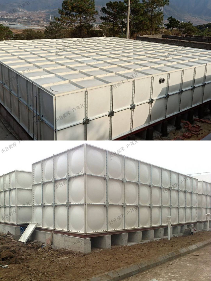 玻璃钢SMC模压水箱  玻璃钢消防水箱  玻璃钢人防水箱  玻璃钢组合水箱